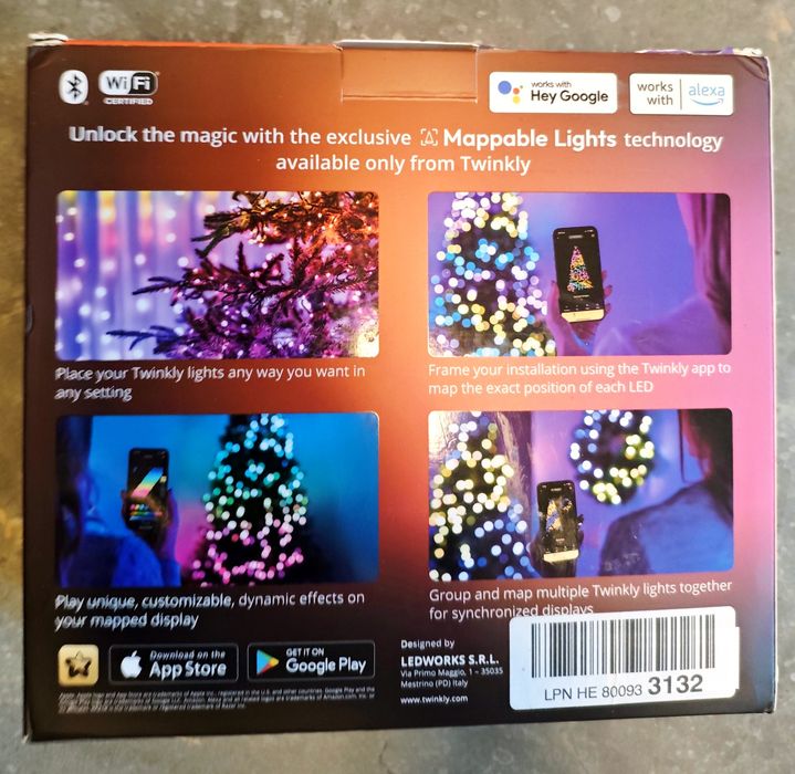 Lampki choinkowe smart Twinkly Strings  RGB 600 Led 48m