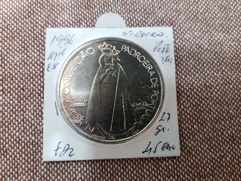 Moedas antigas portuguesas em prata.