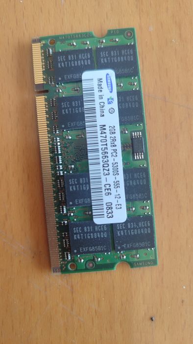 Memória RAM Samsung portátil DDR