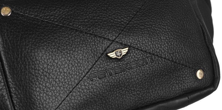 skórzana nerka męska z frontową kieszenią - peterson