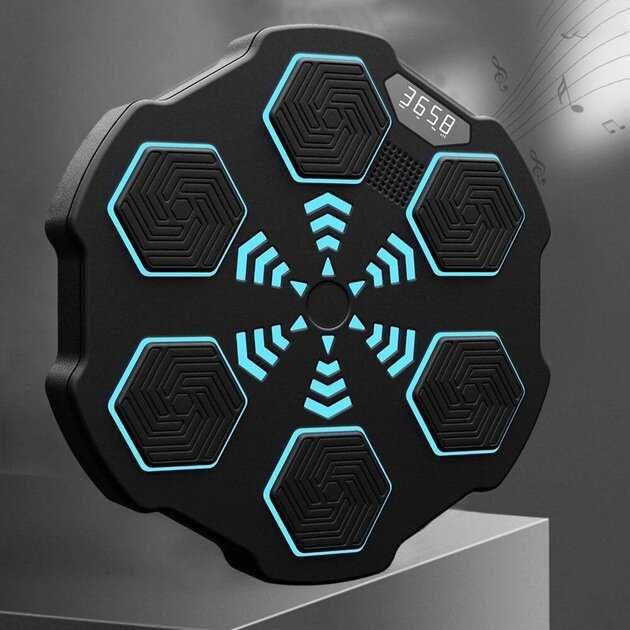 Музыкальная  боксерская тренажер груша для бокса с подсветкой+перчатки