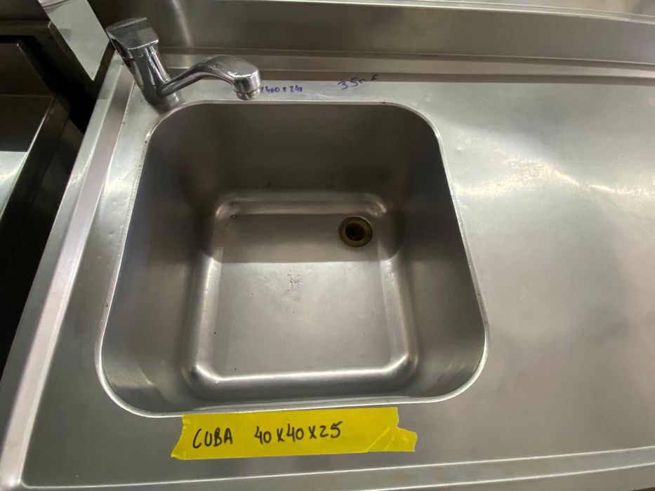 Bancada inox cuba grande esquerda