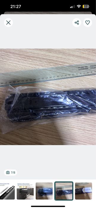 Jogo corrediças para gaveta preto Vadania - NOVO