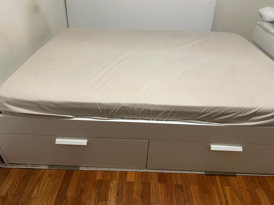 CAMA CASAL C/ 4 Gavetas + Colchão