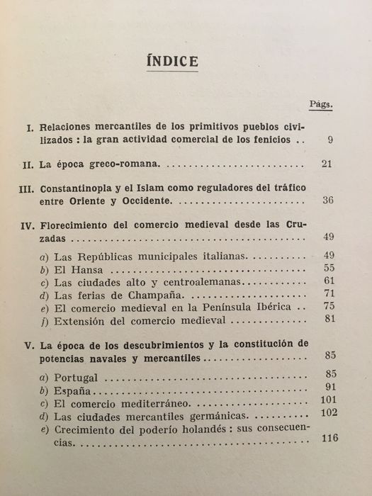 Historia del Comercio/ Historia Económica/ Geografia Económica