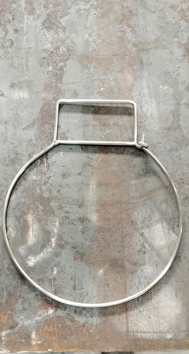 Aro suporte para toucas polo aquático em aço inox