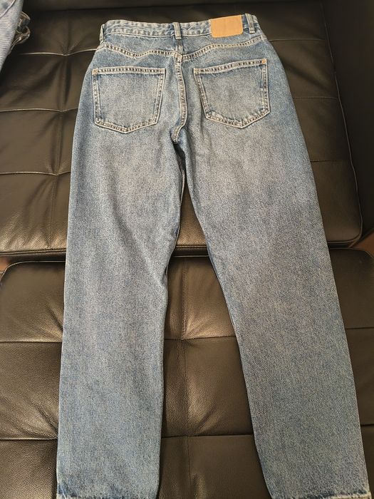 Jeansy mom fit 36 Sinsay, błękitne i niebieskie