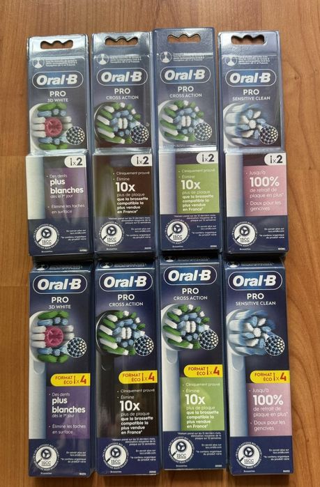 Продам оригінальні насадки OralB ціна за 1 насадку. Опт.Франція.