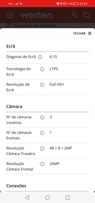 Huawei P30 Lite 128 GB Branco como Novo, Barato!