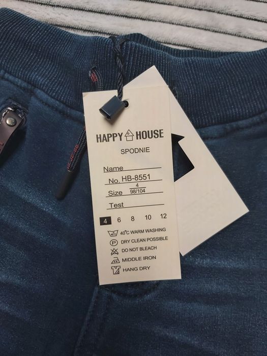 Spodnie dres jeans ocieplane NOWE roz 98/104