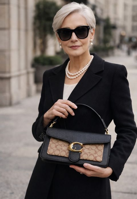 Mala senhora COACH Pele genuina