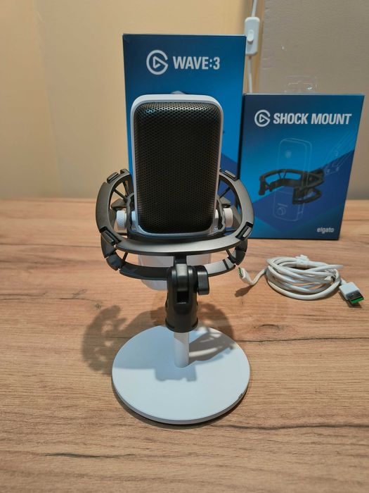 Mikrofon studyjny Elgato WAVE:3 + koszyk Elgato Shock Mount