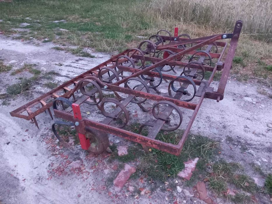 kultywator Rabe z  broną dwurzędową szer. 2,1m, wysoka .wąska sprężyna, koła podporowe