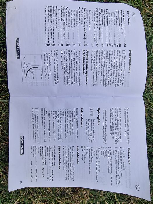 Zestaw do czyszczenia  rynien dachowych i rur Parkside PDRS 10 A1