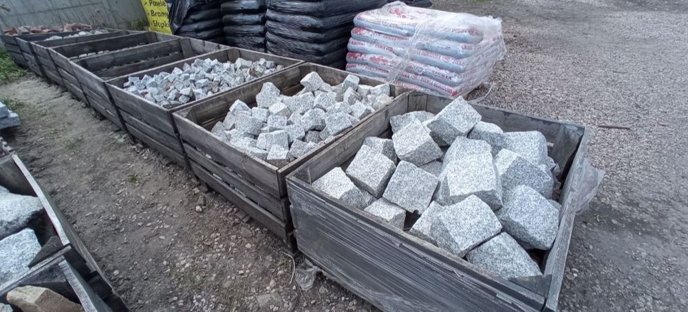 Kostka granitowa różne, krawężniki, palisady ogród