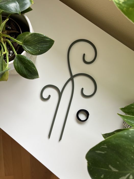 Ciemnozielony stojak stelaż do roślin doniczkowych podpora do kwiatów