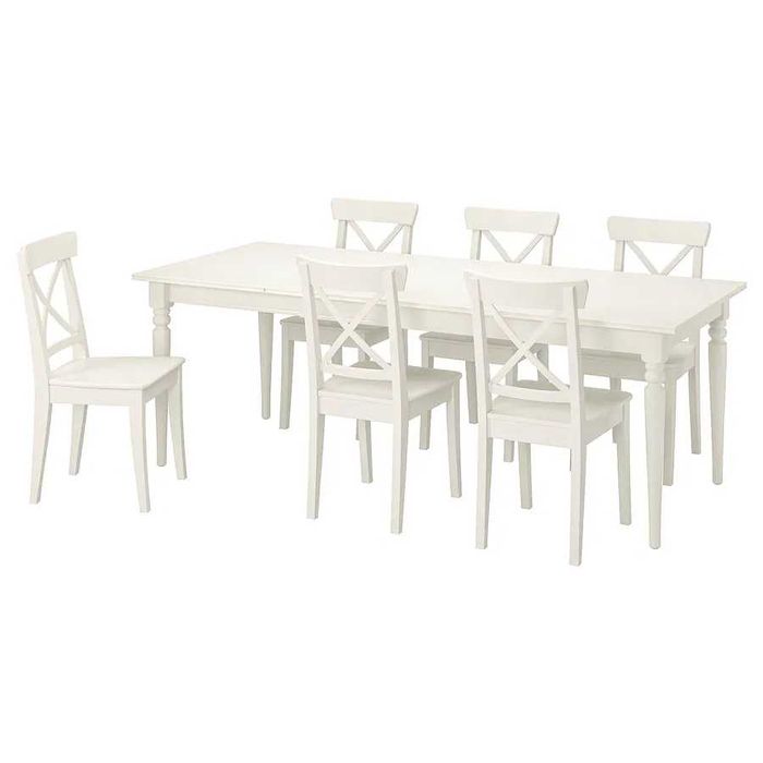 Conjunto Mesa Extensivel e 6 Cadeiras (IKEA)