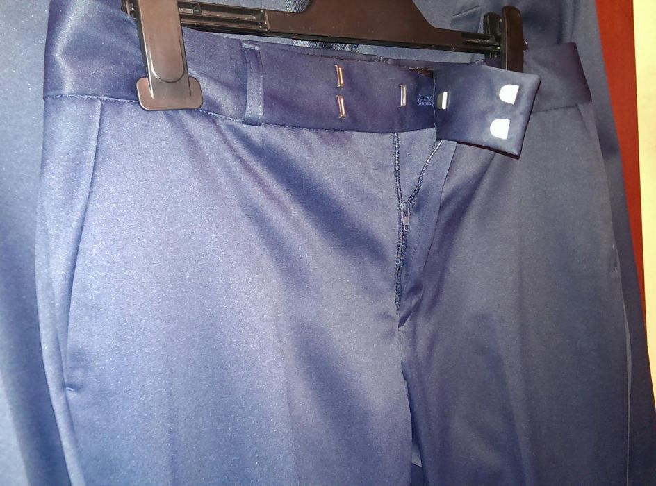 Zara komplet damski S 36 marynarka spodnie granat