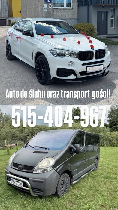 Auto/Samochód do ślubu/na wesele  *Białe BMW X6 f16 * wolny 2026!