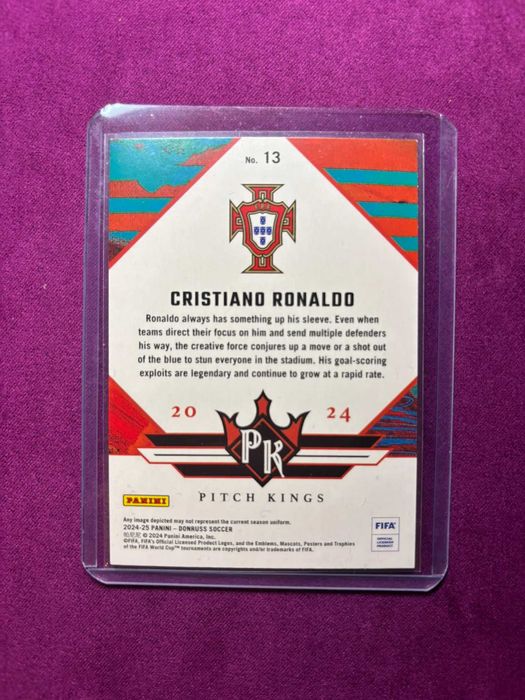Carta Cristiano Ronaldo Pitch Kings 2025 Panini Donruss
