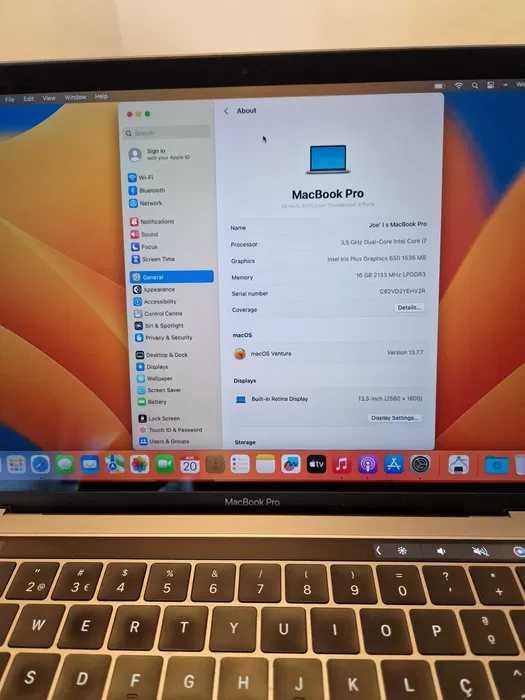 MacBook Pro 13" 2017 Touch Bar - 16GB / 1 TB / i7