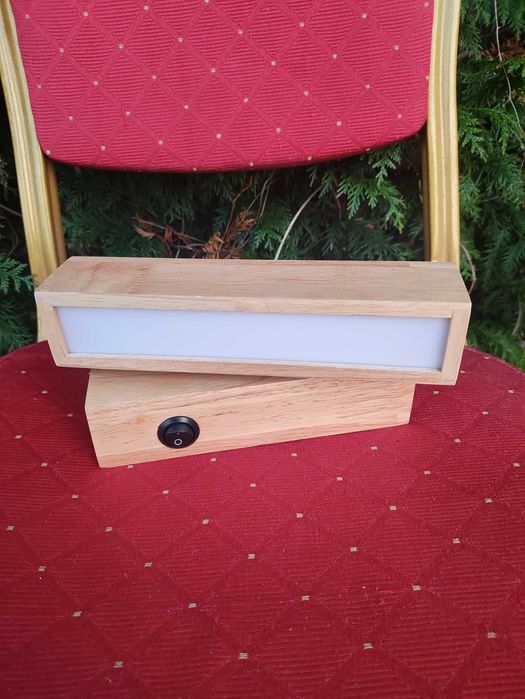 Kinkiet Lampa LED nad Lustro Obraz Lampka ścienna na ścianę drewniana