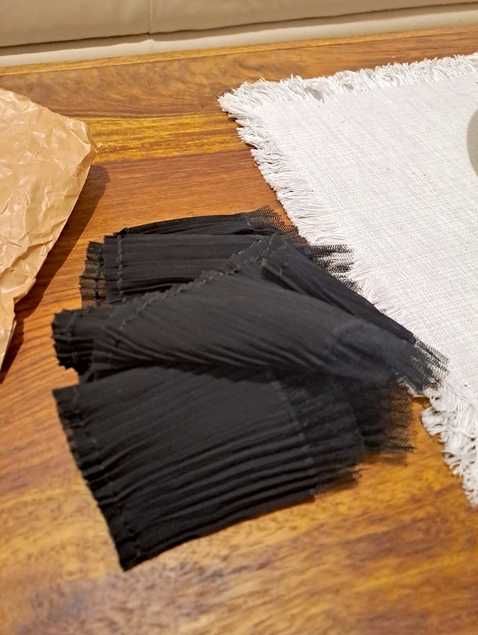 koronka pliska tiulowa np. do przedłużenia sukienki/spódnicy - 2 metry