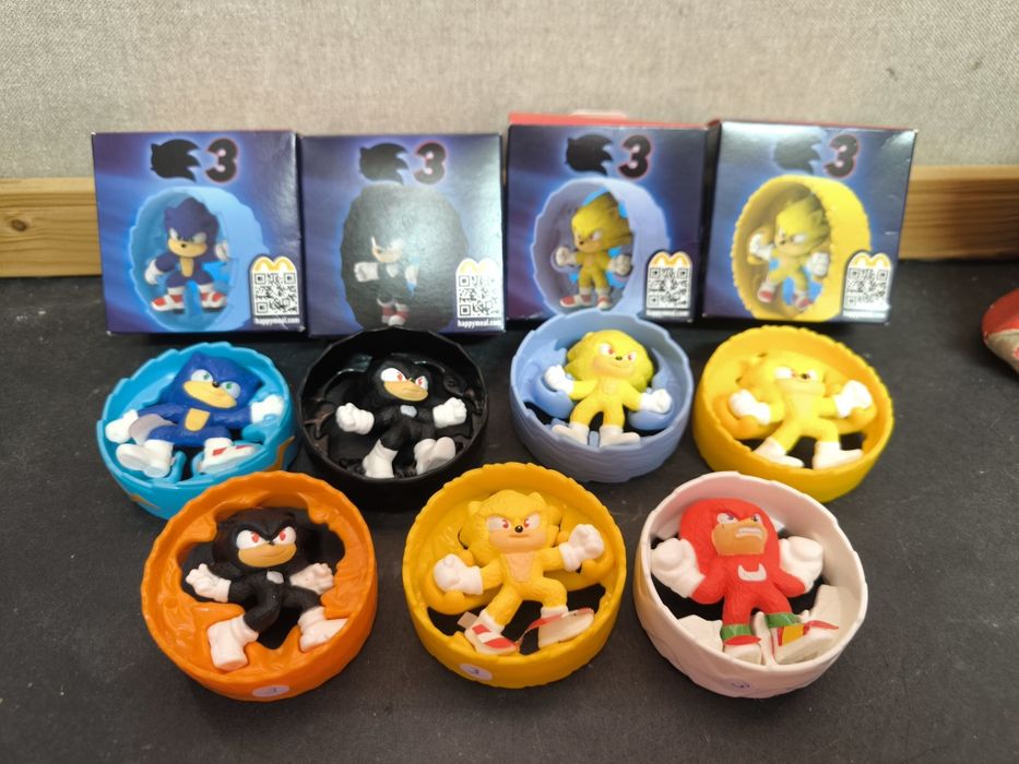 Lote de Figuras Sonic 3 / Shadow / Knuckles (7 Unidades) – McDonald's