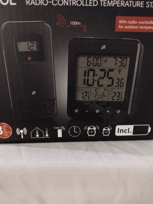 Stacja pogody sterowana radiowo Auriol czarna