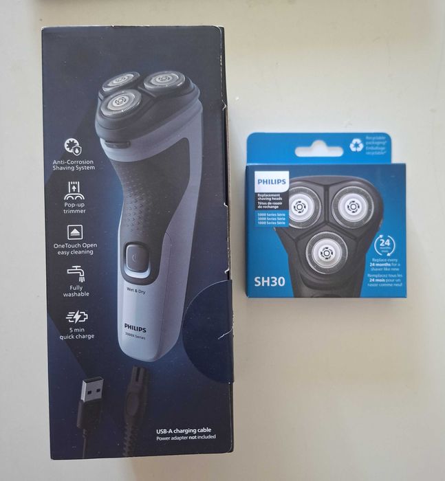 Maquina de barbear Philips serie 3000X + KIT laminas novas selado