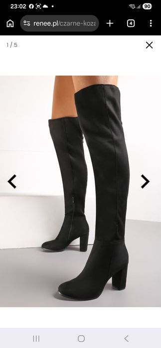 Kozaki zamszowe za kolano