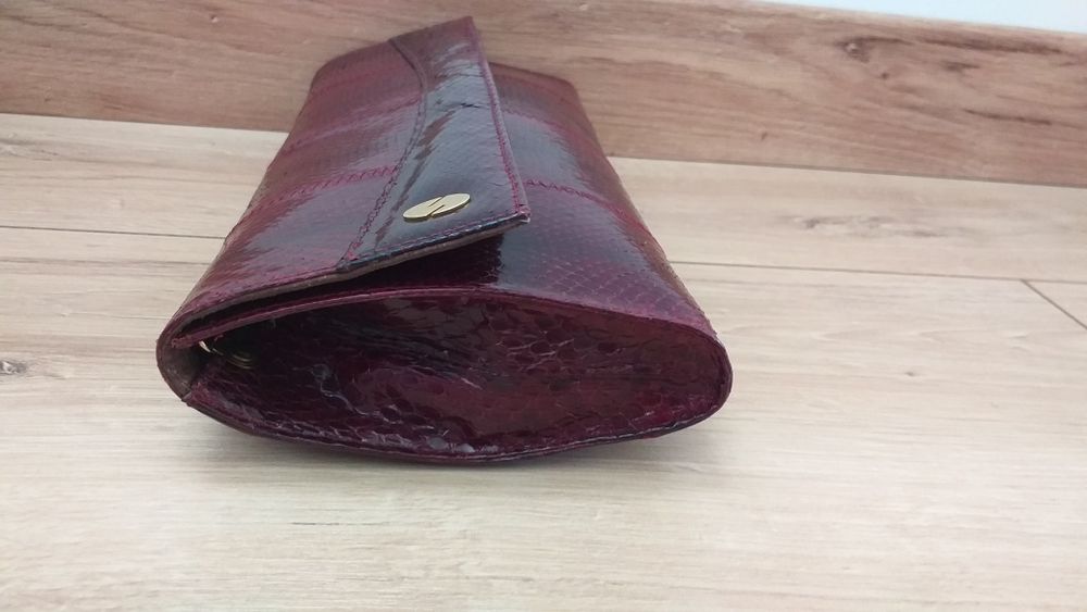 WĄŻ Bottega Veneta styl Mała oryginalna luksusowa skóra węża torebka