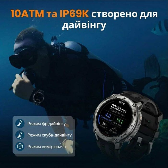 Смарт-годинник тактичний Kospet Tank T4 Special Edition