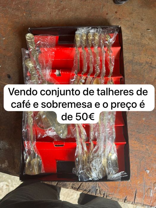 talheres de café e sobremesa