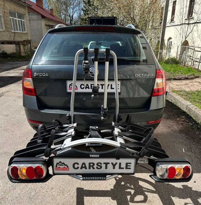 Thule для 2-3 велосипедів платформа на фаркоп авто EuroWay G2 920 922 алюмінієва під замок гарантія установка прокат функція нахилу сертифікована
