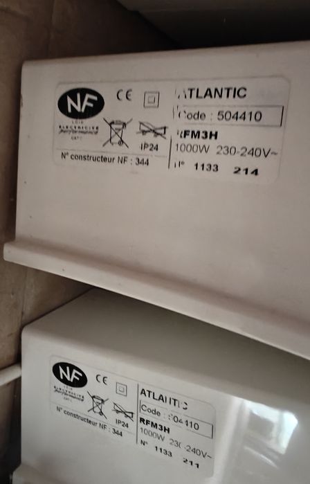 Aquecedores elétricos ATLANTIC