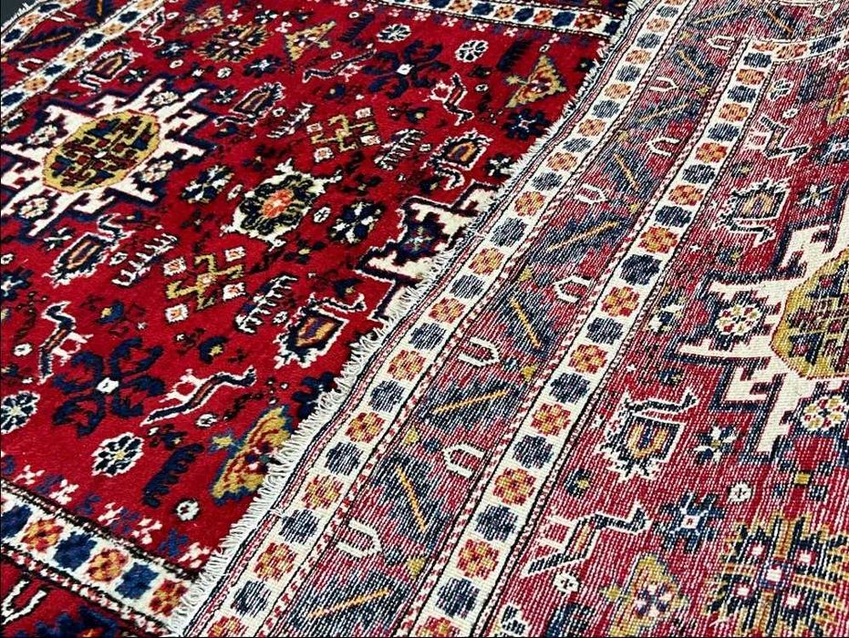 Tapete DERBEND KAZAK original muito chamativo, em lã com 170cm x 110cm