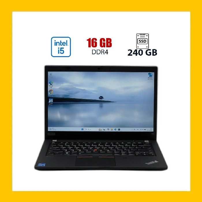 Ультрабук Lenovo ThinkPad T14 Gen 2 / 14" (1920x1080) IPS / Core i5-1145G7 (4 (8) ядер по 2.6 - 4.4 GHz) / 16 GB DDR4 / 240 GB SSD / Iris Xe Graphics