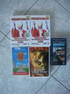 Kasety VHS podróże Papieża Jana Pawła II i inne