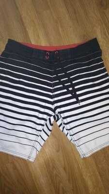 Шорты летние пляжные XS черно-белая полоска H&M (НМ)