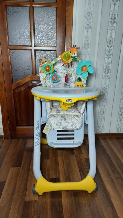 ‼️Chicco Polly 2start з НОВИМ чохлом кріселко дитяче