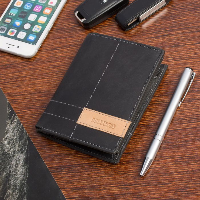 portfel męski skórzany alberto 123 czarny