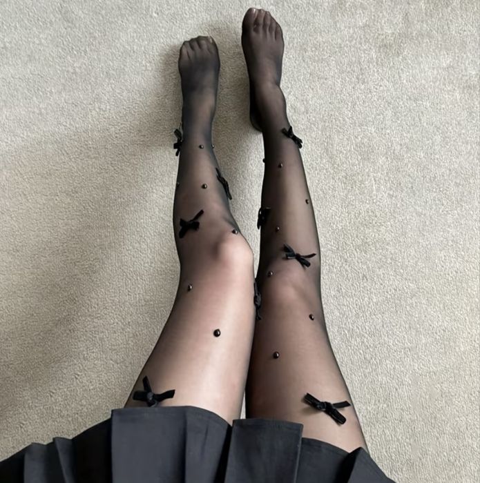 Трендові колготки з бантиками