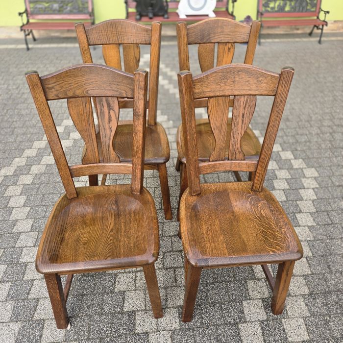 Krzesła dębowe masywne