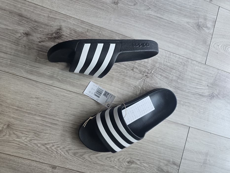 Nowe czarne klapki męskie Adidas  r.44,5