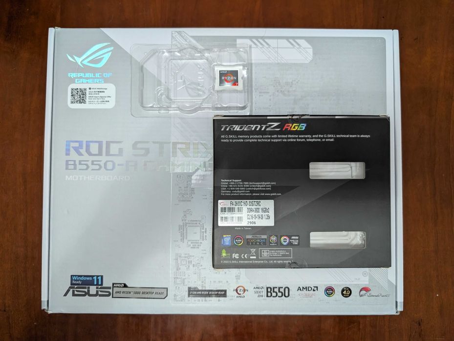 ASUS ROG STRIX B550-A GAMING + Ryzen 7 5800X + GSKILL DDR4 32GB 3600Mhz