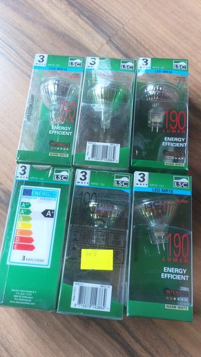 LED żarówki mr16 nowe 6 szt 3 w