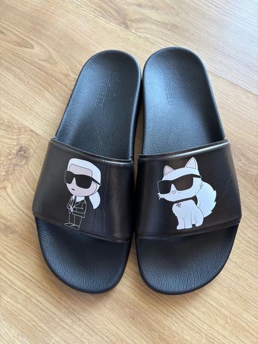 Klapki, sandały Karl Lagerfeld,oryginalne czarne rozmiar 44 Nowe