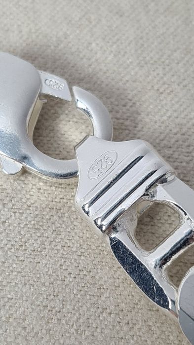 Srebrny męski łańcuszek splot Gucci p. 925