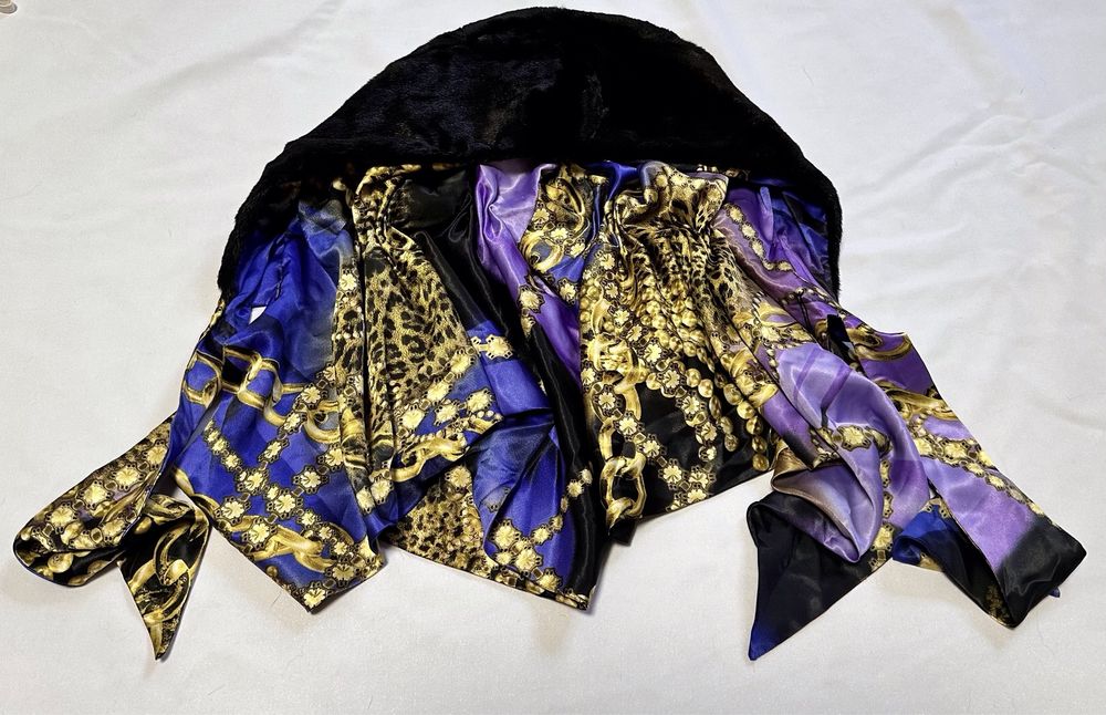 Szal z norką oraz jedwaba